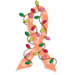 Uterine Cancer Christmas Lights Ribbon photo sculptures