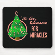 Uterine Cancer Christmas Miracles Mousepads