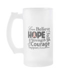 Uterine Cancer Collage of Hope mugs