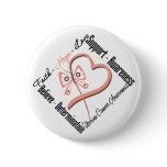 Uterine Cancer Faith Hope Love Butterfly buttons