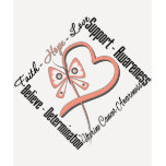 Uterine Cancer Faith Hope Love Butterfly t-shirts