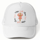 Uterine Cancer Faith Hope Love Cross hats