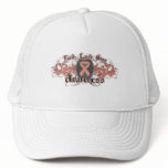 Uterine Cancer Faith Love Hope Deco Heart hats