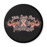 Uterine Cancer Faith Love Hope Deco Heart magnets