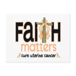 Uterine Cancer Faith Matters Cross 1 postcards