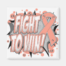 Uterine Cancer Fight To Win Fridge Magnets