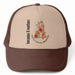 Uterine Cancer Flower Ribbon 3 hats