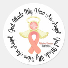 Uterine Cancer God Made My Hero An Angel Sticker