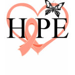Uterine Cancer Hope Butterfly Heart Décor t-shirts