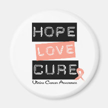 Uterine Cancer Hope Love Cure Magnet