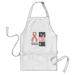 Uterine Cancer Hope Love Cure Ribbon aprons