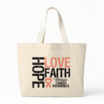 Uterine Cancer Hope Love Faith bags