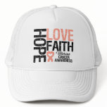 Uterine Cancer Hope Love Faith hats