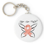 Uterine Cancer Hope Love Faith keychains