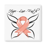 Uterine Cancer Hope Love Faith magnets