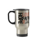 Uterine Cancer Hope Love Faith mugs