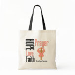 Uterine Cancer Hope Love Faith Prayer Cross bags