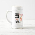 Uterine Cancer Hope Love Faith Prayer Cross mugs