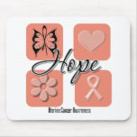 Uterine Cancer Hope Love Inspire Awareness mousepads