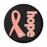 Uterine Cancer Hope Ribbon magnets
