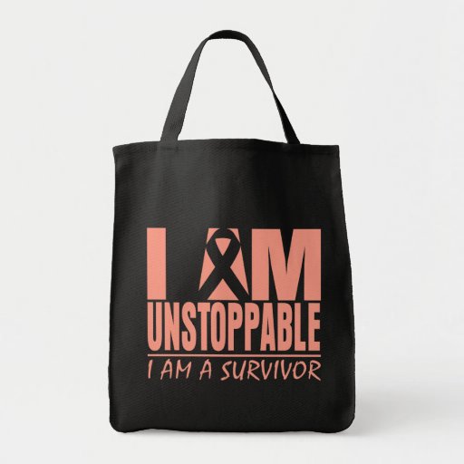 Uterine Cancer I Am Unstoppable Tote Bag