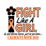 Uterine Cancer I Fight Like A Girl 1.2 t-shirts