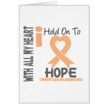 Uterine Cancer I Hold On To Hope Greeting Cards