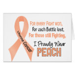 Uterine Cancer I Proudly Wear Peach 1 cards