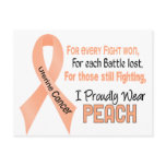 Uterine Cancer I Proudly Wear Peach 1 postcards