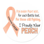 Uterine Cancer I Proudly Wear Peach 1 stickers