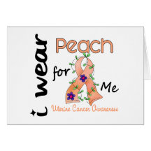 Uterine Cancer I Wear Peach For ME 43 Greeting Card