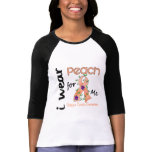 Uterine Cancer I Wear Peach For ME 43 t-shirts