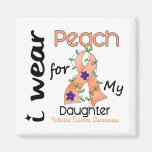 Uterine Cancer I Wear Peach For My Daughter 43 Refrigerator Magnet