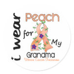 Uterine Cancer I Wear Peach For My Grandma 43 stickers