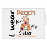 Uterine Cancer I Wear Peach For My Sister 43 cards