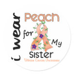 Uterine Cancer I Wear Peach For My Sister 43 stickers