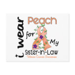 Uterine Cancer I Wear Peach For My Sister-In-Law postcards
