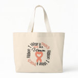 Uterine Cancer I Wear Peach Ribbon For All Women bags
