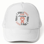 Uterine Cancer I Wear Peach Ribbon For Awareness hats