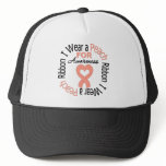 Uterine Cancer I Wear Peach Ribbon For Awareness hats