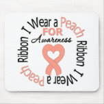 Uterine Cancer I Wear Peach Ribbon For Awareness mousepads