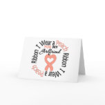 Uterine Cancer I Wear Peach Ribbon For Girlfriend cards