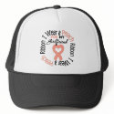 Uterine Cancer I Wear Peach Ribbon For Girlfriend hats