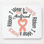 Uterine Cancer I Wear Peach Ribbon For Girlfriend mousepads