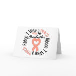 Uterine Cancer I Wear Peach Ribbon For Grandmother cards