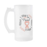 Uterine Cancer I Wear Peach Ribbon For My Friend mugs