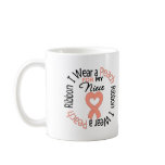 Uterine Cancer I Wear Peach Ribbon For My Niece mugs