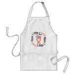 Uterine Cancer I Wear Peach Ribbon For The Cure aprons