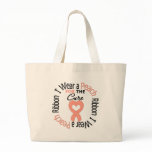 Uterine Cancer I Wear Peach Ribbon For The Cure bags