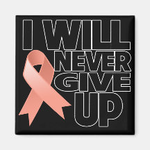 Uterine Cancer I Will Never Give Up Refrigerator Magnets
